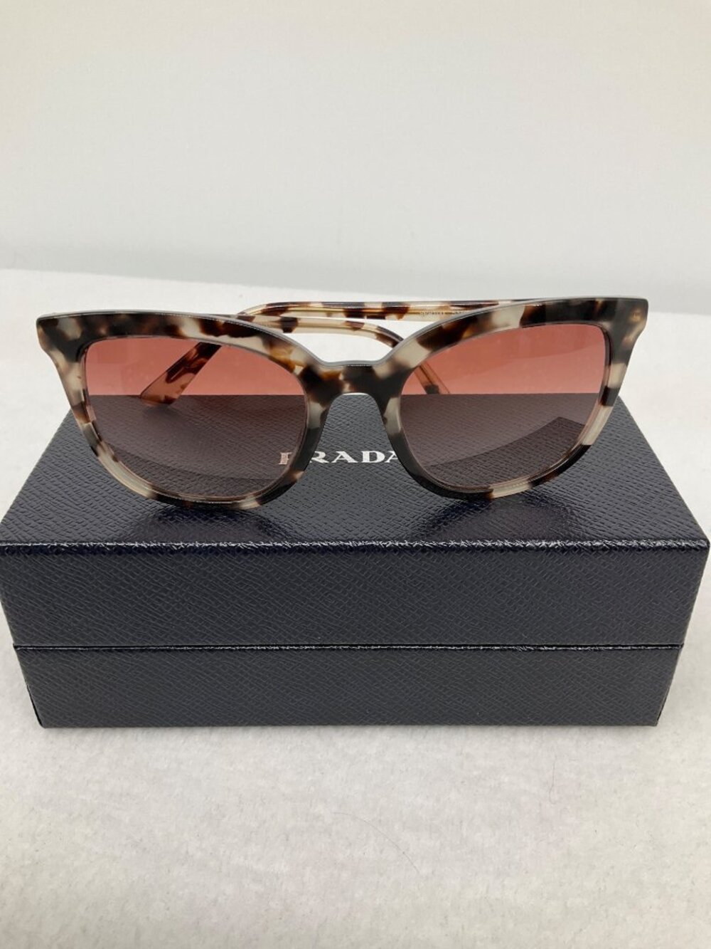 Prada SPR03XS Tortoise Brown/Clear Sunglasses Women's w/ Box - Picture 5 of 12